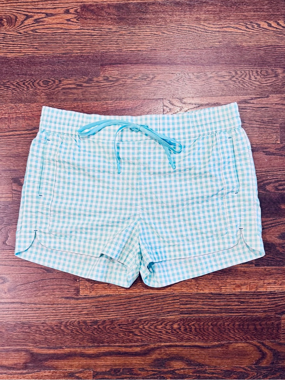 Vineyard Vines Gingham White & Teal Shorts